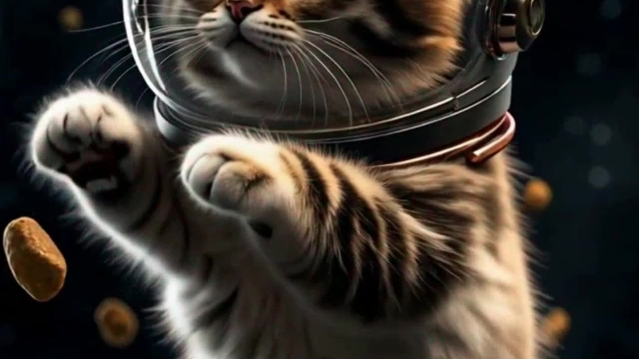 Chubby Cat Lost in Space