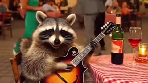 POV You Hired the Cheapest Band but They Turned Out to be Legends 🦝🎸 #petsdiarys #cute