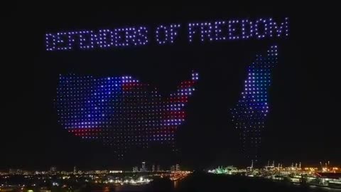 Drone show over Miami this week in honor of President Trump