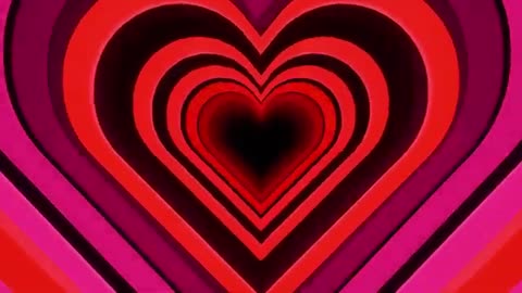 Heart Background💖RED Tunnel Heart Background Screensaver Video Effects - Heart Lights Background