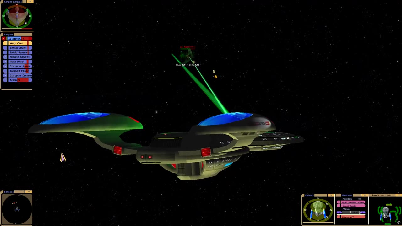 KM Selfridge A vs. Romulan Raptor X