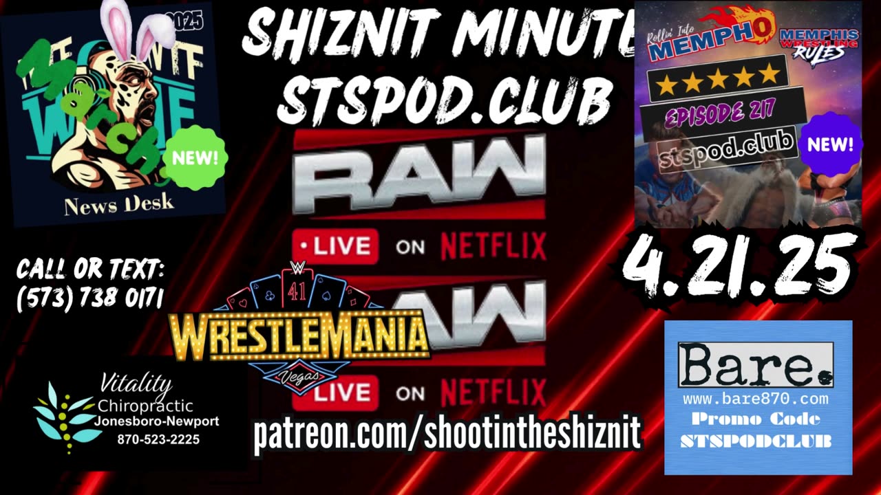 SHIZNIT MINUTE 04.21.25-BT TALKS RAW AFTER MANIA!