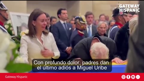 Con profundo dolor, familia dan el último adiós a Miguel Uribe