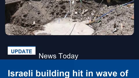 Israeli building hit in wave of drone attacks rescue services