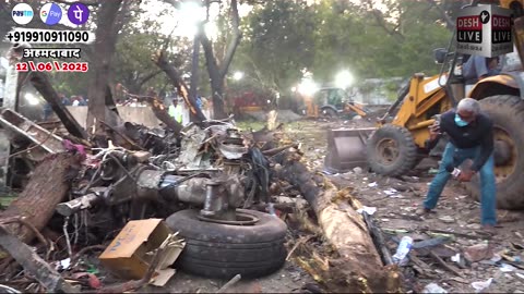 क्रैश प्लेन का पहिया और बिखरा सामान, प्लेन क्रैश में 270 से ज़्यादा लोगों की मौत | Desh Live | AI171