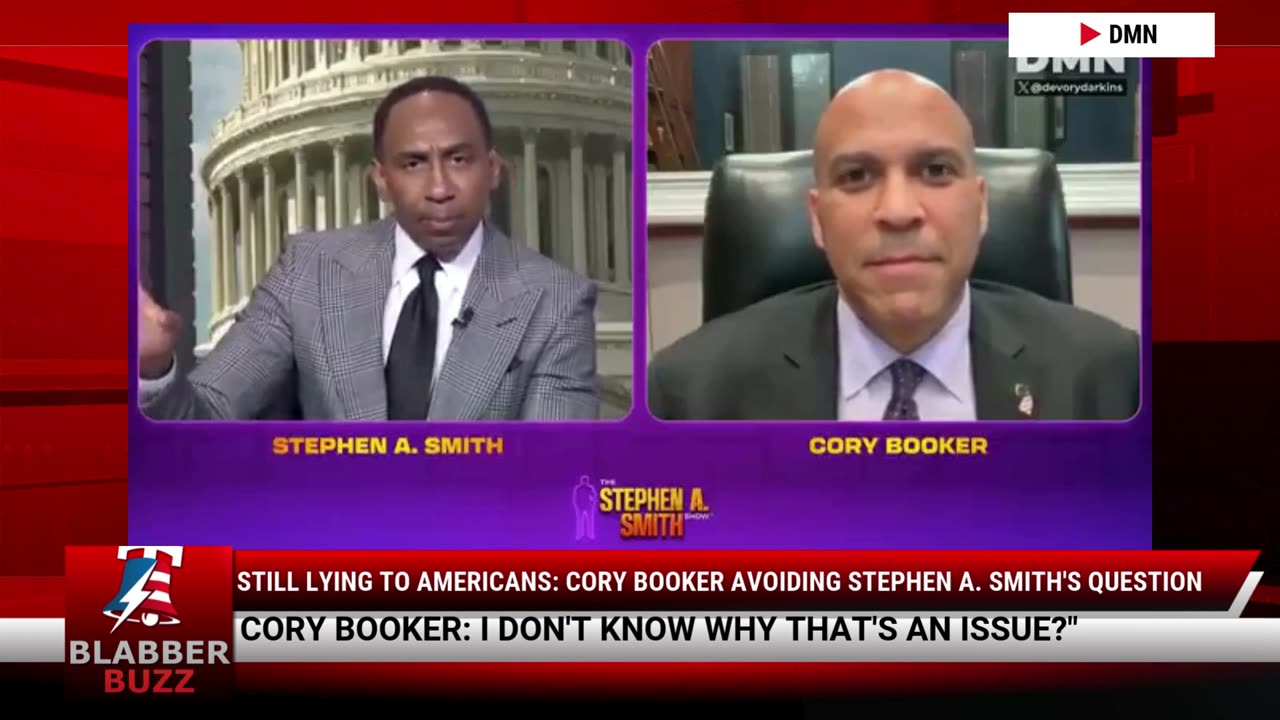 Still Lying To Americans: Cory Booker Avoiding Stephen A. Smith's Question