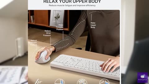 PHILIPS Ergonomic Mouse - Vertical Mouse with 800/1200/1600 Adjustable DPI, 6 Si