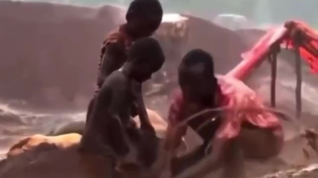 Around 40,000 child slaves work in the extremely hazardous conditions of Congo's cobalt mining industry,