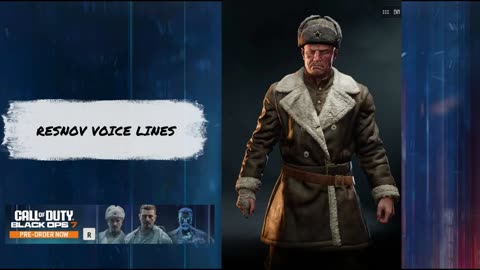 Victor Resnov Black Ops 6 Voice Lines Pre order Bonus for Black Ops 7
