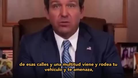 DeSantis ante los bloqueos en Florida: "Si te rodean, pisa el acelerador"