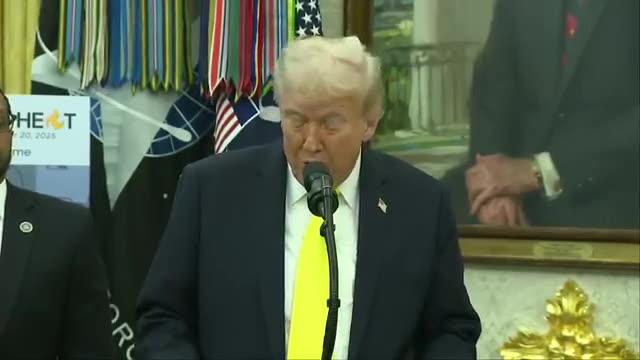 Donald Trump speaks from Oval Office with FBI