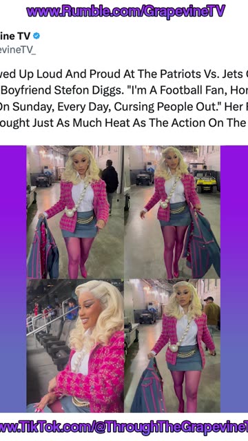 Cardi B Backed Stefon Diggs At Patriots Vs. Jets, Bringing Bold Energy And A Fierce Chanel Look.