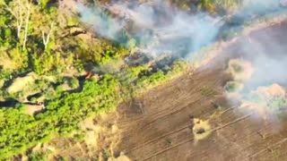 Drone Cartwheels into Russian Bunker