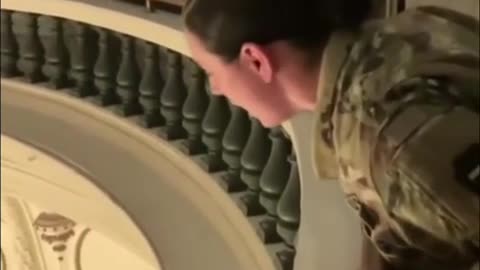 Soldier sings National Anthem