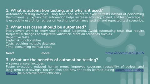 Common Automation Testing Interview Questions
