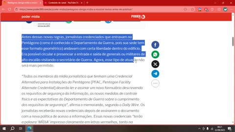 Pentágono obriga mídia a mostrar textos antes de publicar