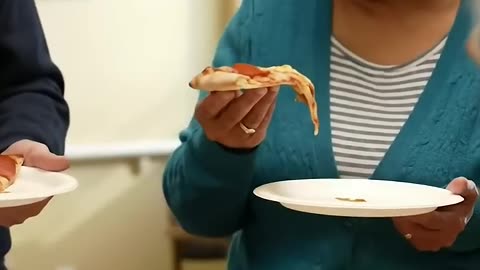 adults happily eating in a nursing home
