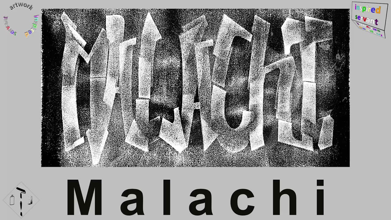 "MALACHI," Genesis, 1:1, Graffiti on Canvas, Step by Step Process