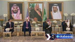 Trump and Rubio received Arabic coffee at the start of the official talks in Riyadh.