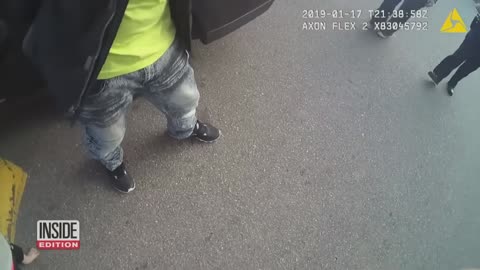 Toddler Puts Arms up as Dad Is Arrested