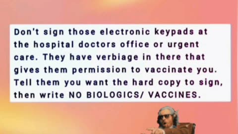 PROTECTION FROM UNWANTED JABS