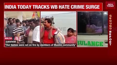 Hindi exodus on camera : 500flee riot-hit murshidabad.