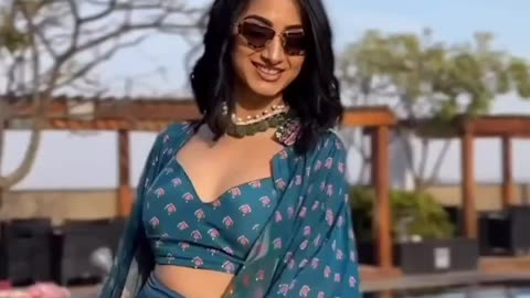 Bridesmaid Sangeet Look in Teal by Ruhr India | Muzai