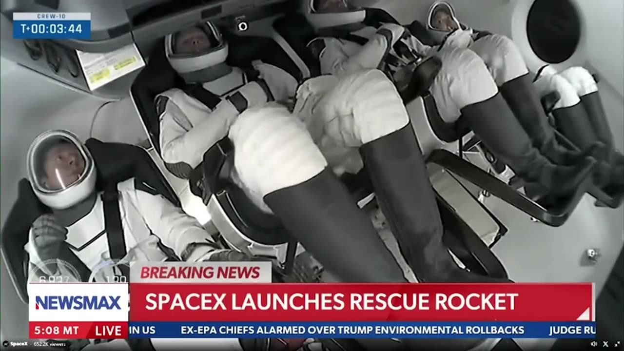 SPACE X LAUNCHES RESCUE MISSION TO ISS