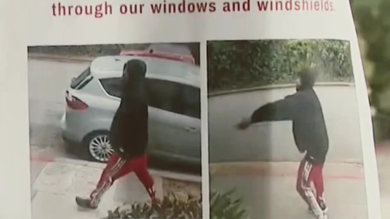 BLACK HOODIE MAN THROWS ROCKS DESTROYS CAR WINDOWS AND HOUSE WINDOWS IN OAKLAND MY REACATION
