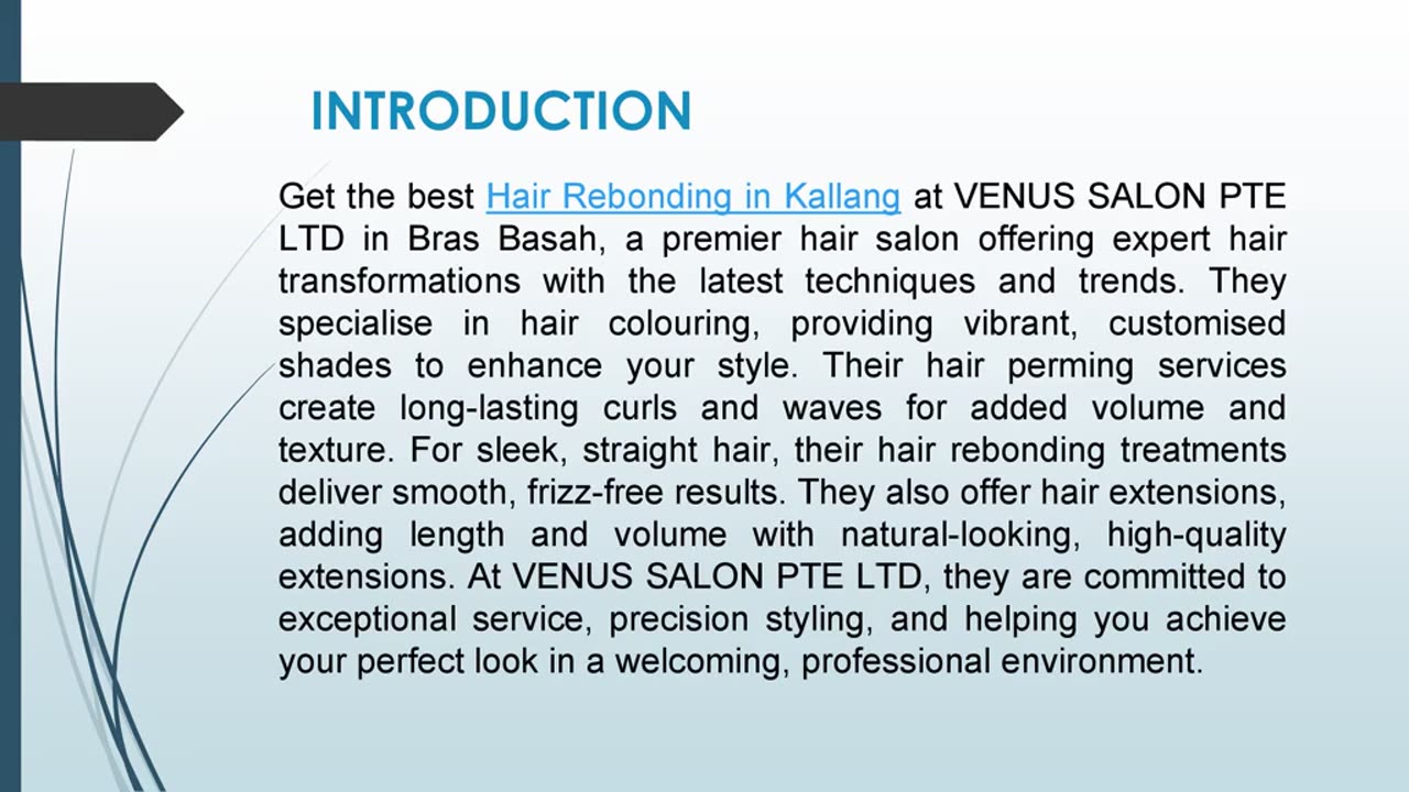 Get the best Hair Rebonding in Kallang