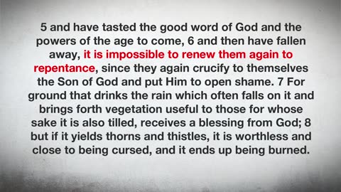 Does Hebrews 6 teach you can lose your salvation