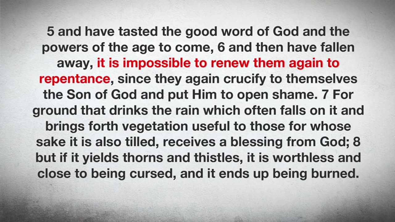 Does Hebrews 6 teach you can lose your salvation