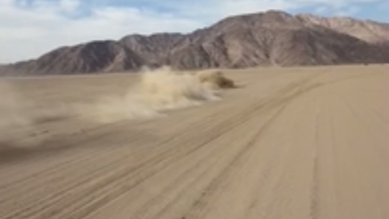 Biker Crashes in Sand While Riding Hands-Free
