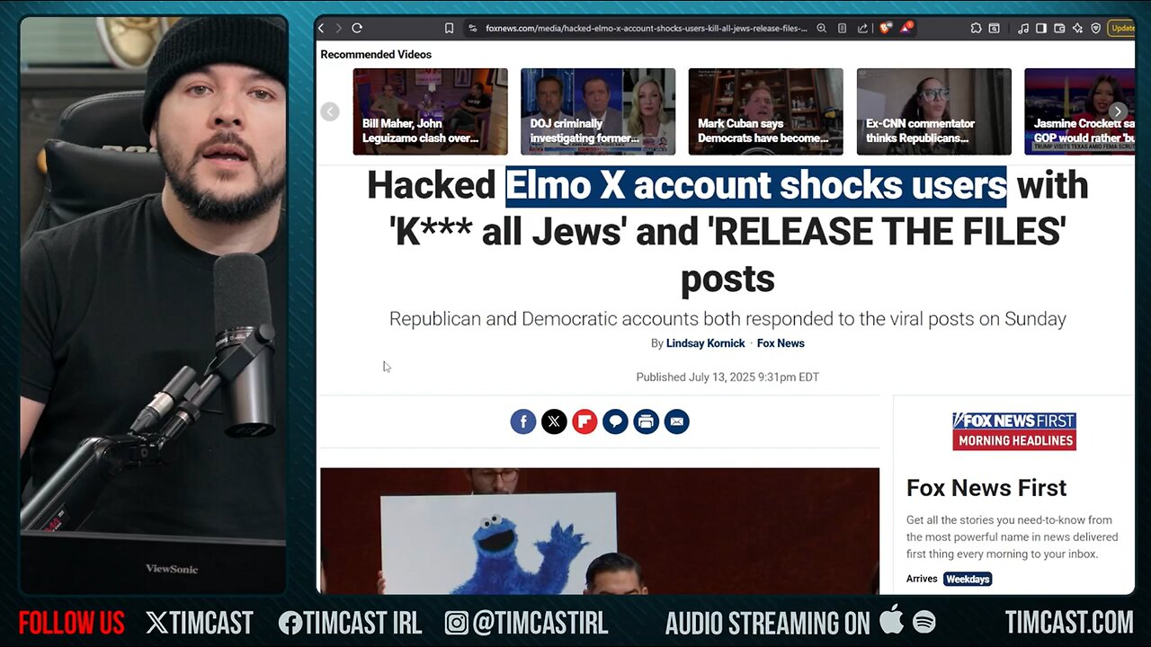Elmo DEMANDS Epstein List, Account HACKED Attacks Trump, Trump Says EPSTEIN CASE IS OVER