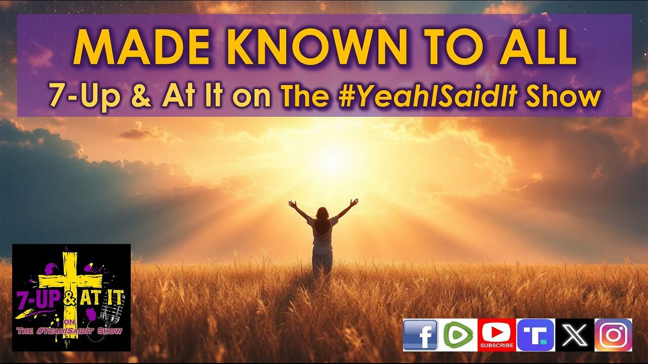 WORD OF THE DAY: LUKE 8:17 - MADE KNOWN TO ALL
