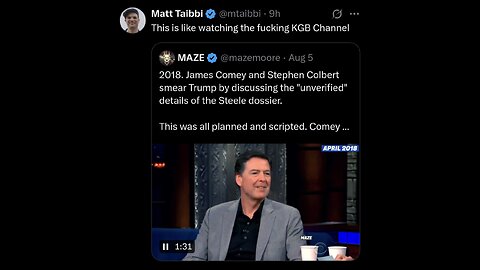 Matt Taibbi ~ This is like watching 👀 the KGB Channel | Scripted