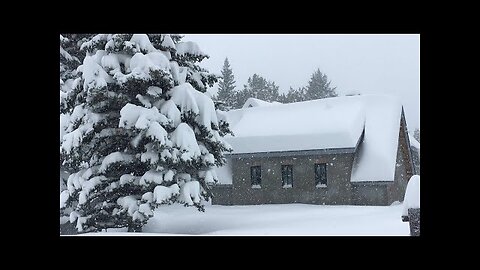 Meditation Music for Baby's Good Sleep, Snowfall in 4K