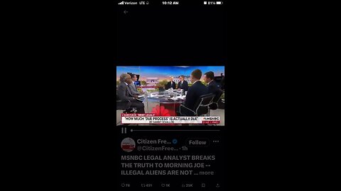 MSNBC LEGAL ANALYST BREAKS THE TRUTH TO MORNING JOE -- ILLEGAL ALIENS ARE NOT OWED DUE PROCESS.
