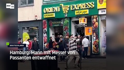 Hamburg: Mann mit Messer von Passanten entwaffnet