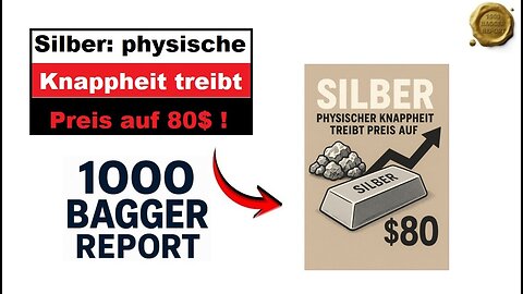 Silber: physische Knappheit treibt Preis auf 80$ !