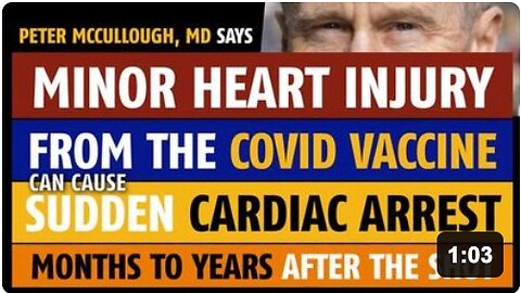 Minor heart injury from the Covid shot can cause cardiac arrest months to years after the shot