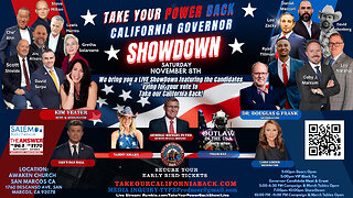 CALIFORNIA GOVERNOR DEBATE SHOWDOWN 7pm PST, 10 pm EST