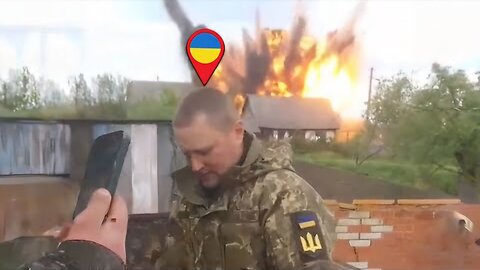 Iskander Rocket Explodes Near Ukrainian Officers!