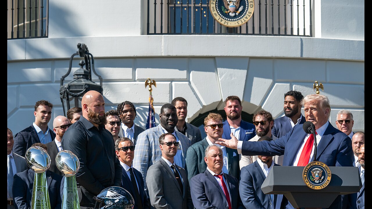 President Trump Participates in a Visit of the 2025 Super Bowl Champions - The Philadelphia Eagles