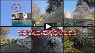 Dnipro: Russian Geran-3 Jet powered UAV-s hits Ukrainian oil depot