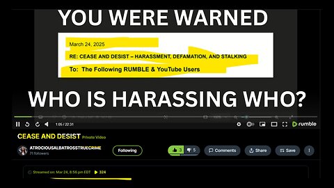 WARNED OVER A MONTH AGO THIS IS NOW FEDERAL ORGANIZED CRIME CYBERHARASSMENT