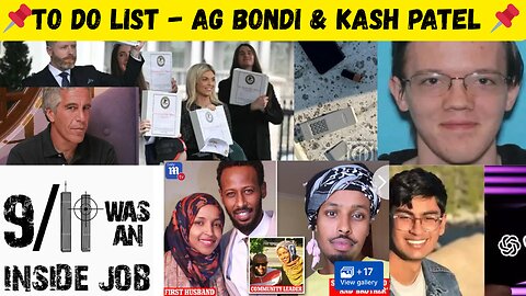To Do List for Kash Patel & AG Pam Bondi - Outstanding Items