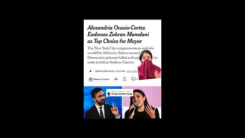 AOC *FINALLY* endorsed Zohran Mamdani