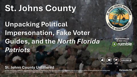 Episode 98 - Unpacking Political Impersonation, Fake Voter Guides, and the North Florida Patriots