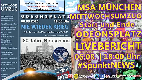 #Mittwochsumzug #München #MSA #MUC0608 | 18:00 Start und Ende am #ODEONSPLATZ